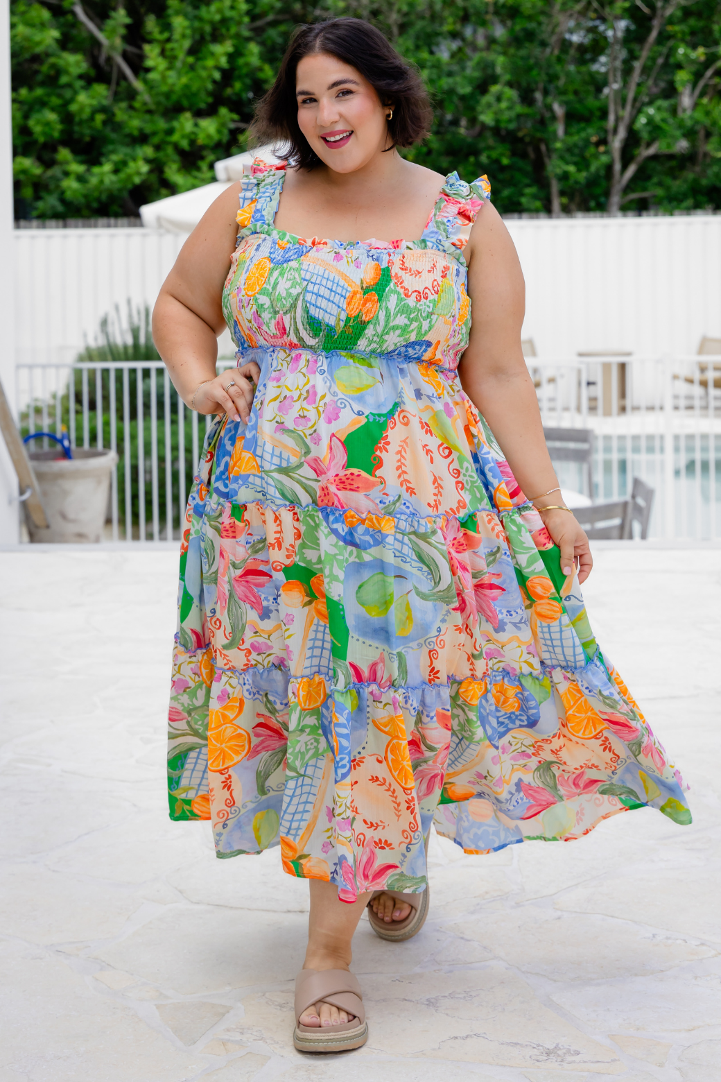 Keeley Midi Dress Cin Cin Print