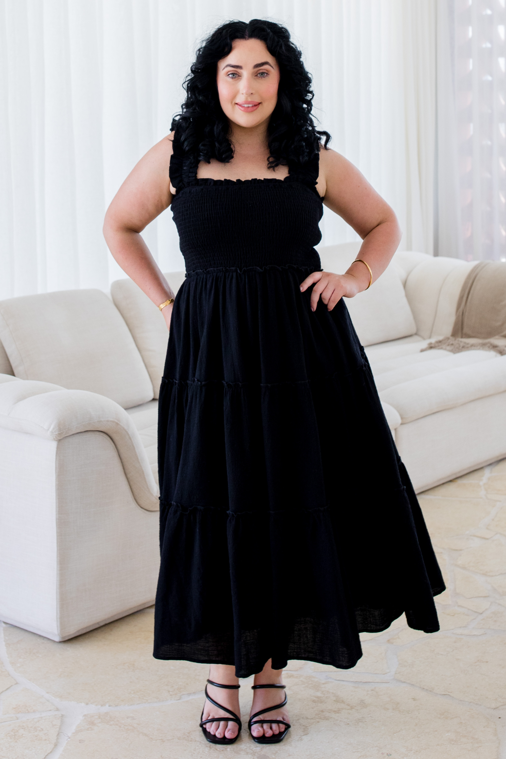 Keeley Midi Dress Black