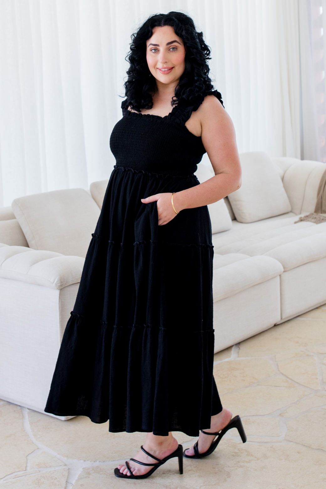 Keeley Midi Dress Black