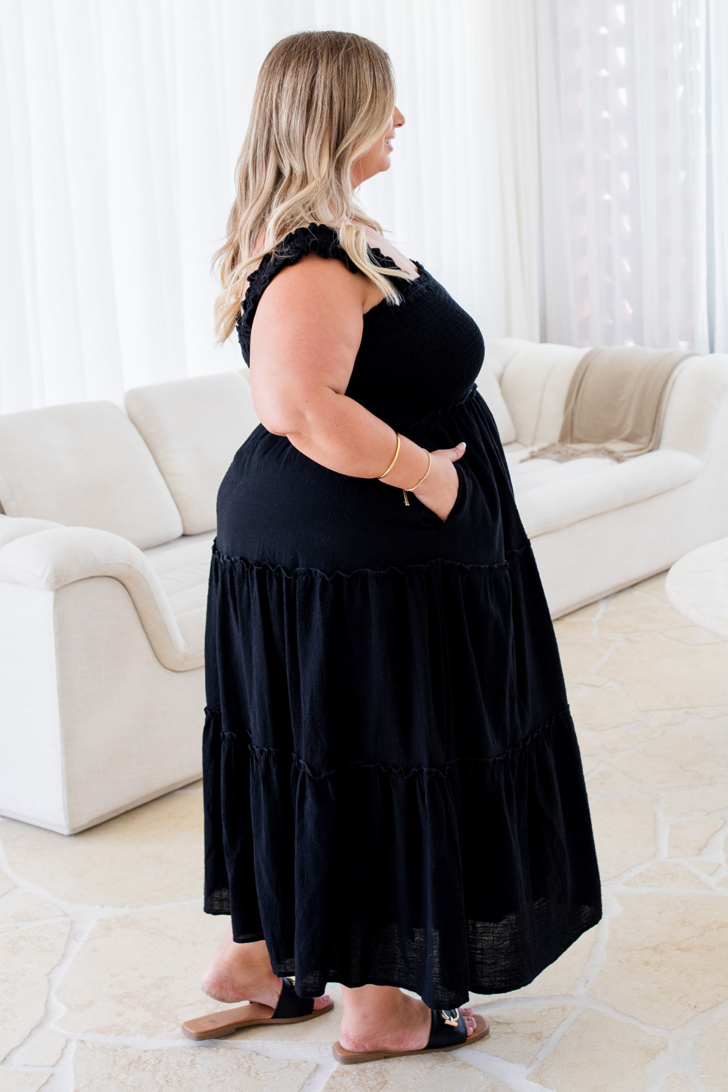 Keeley Midi Dress Black