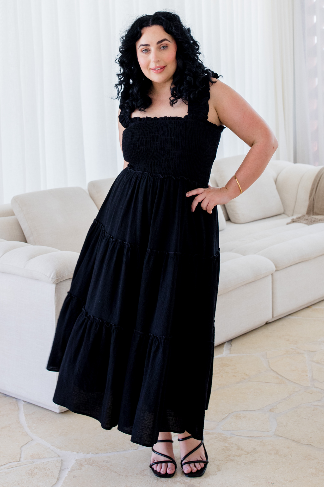 Keeley Midi Dress Black