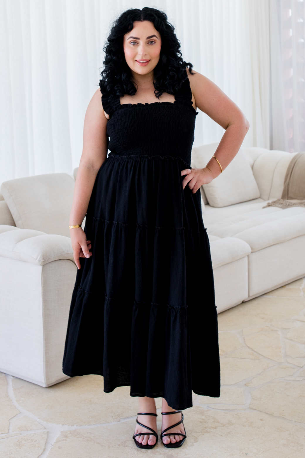 Keeley Midi Dress Black