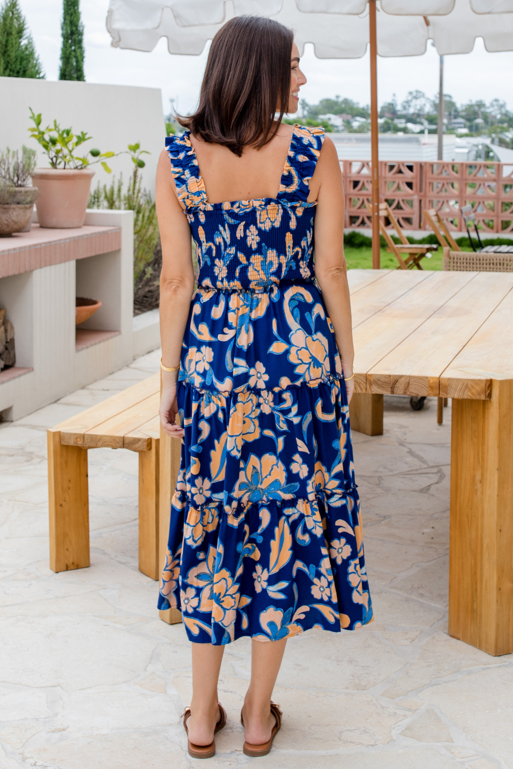 Keeley Midi Dress Robbie Print Blue