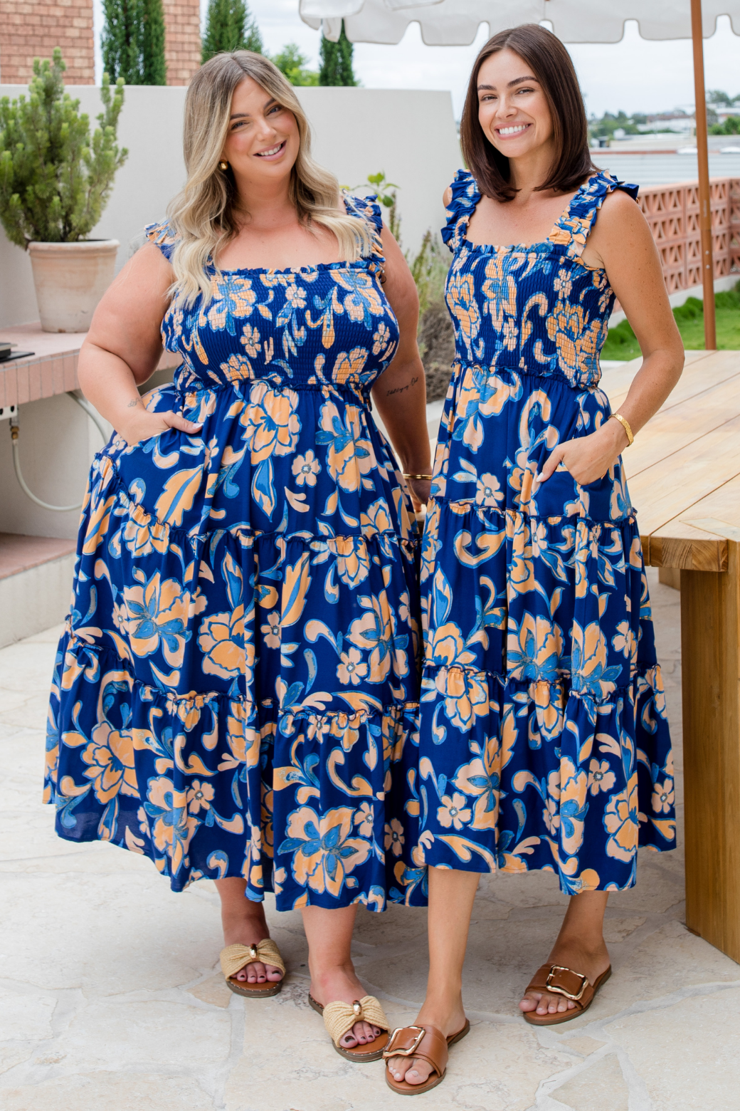 Keeley Midi Dress Robbie Print Blue