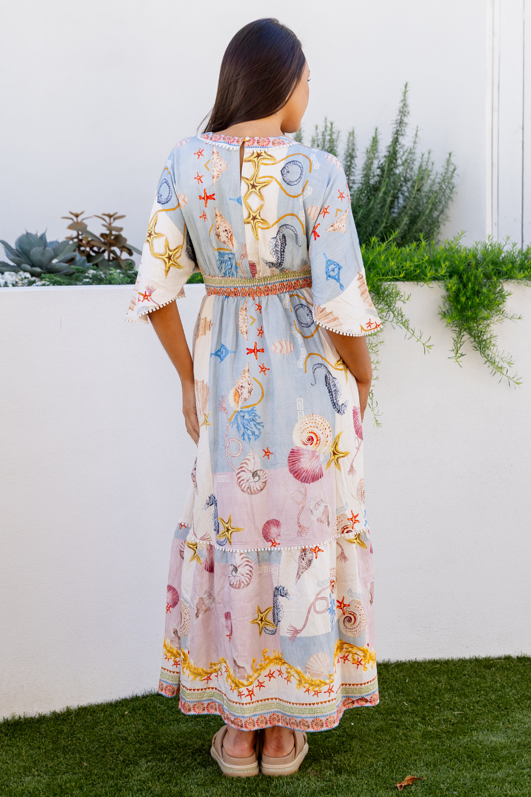 Keira Maxi Dress Ocean Queen Print