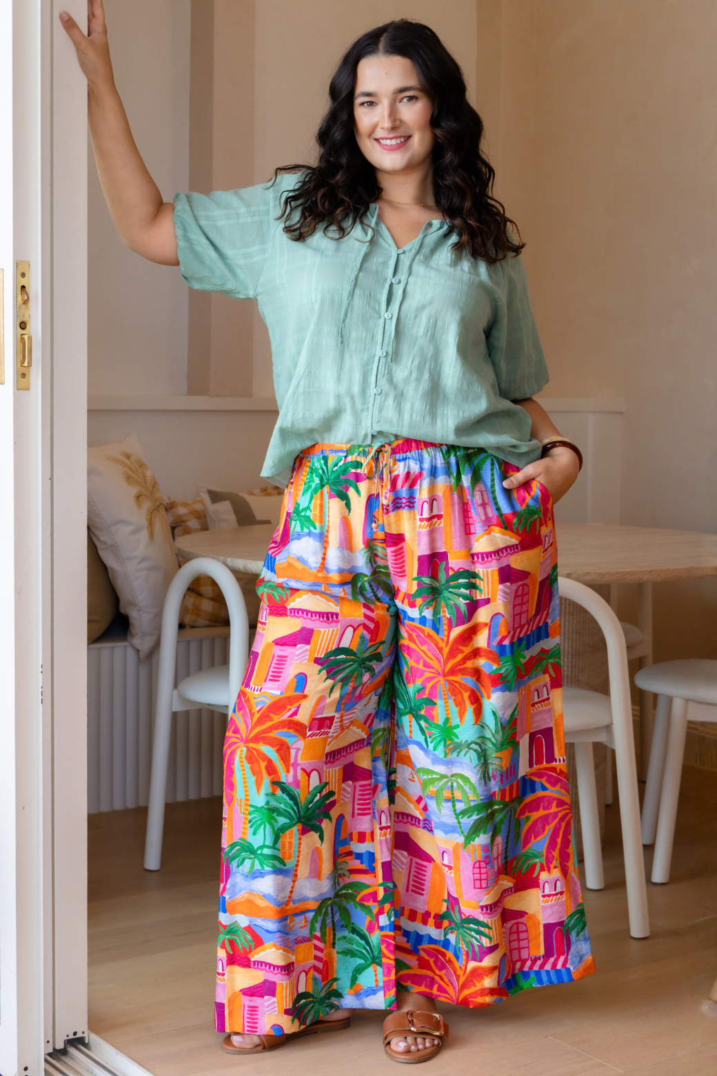 Freddie Pant Palm Summer Print