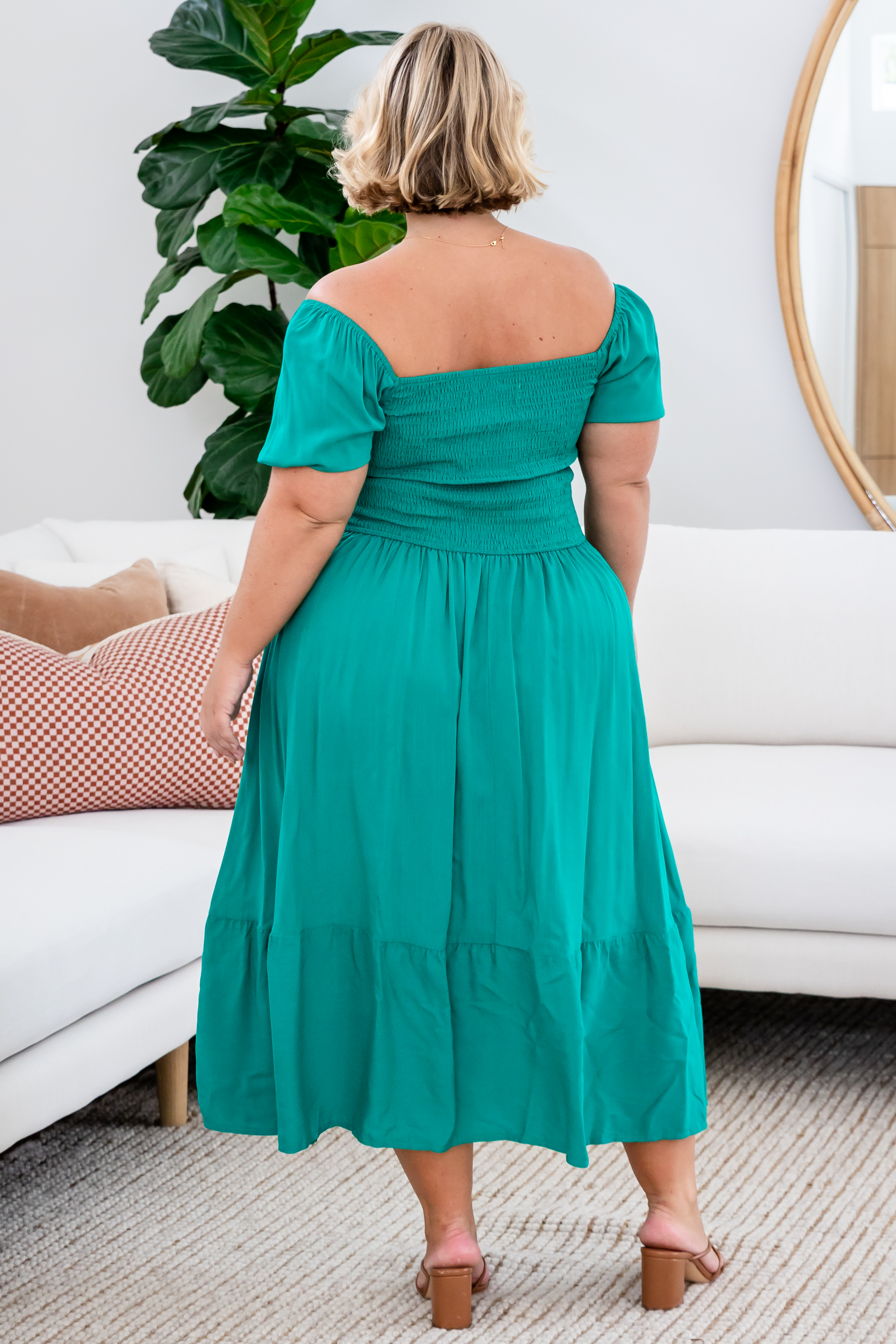 Final Sale | Kimba Midi Dress Dark Jade