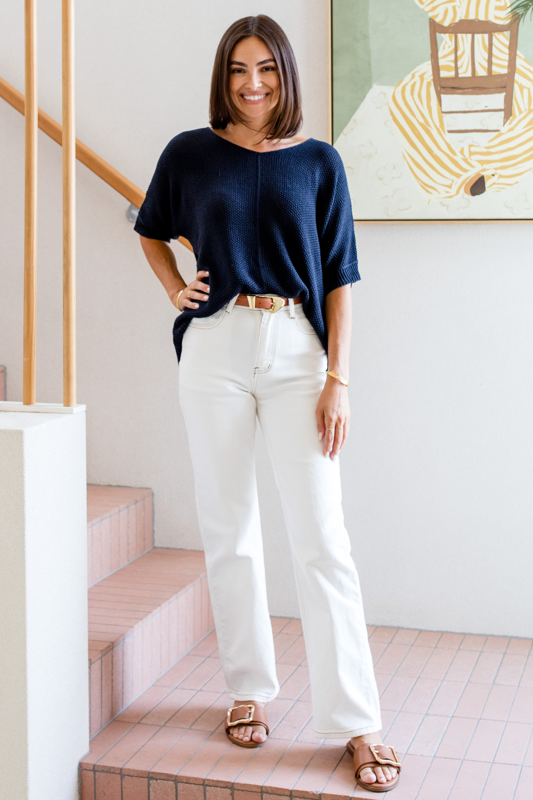 Lucy Straight Fit Off White Jean