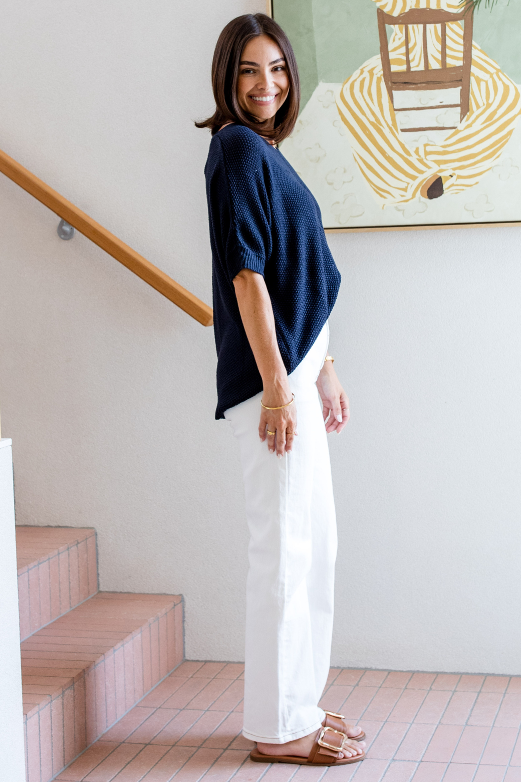 Lucy Straight Fit Off White Jean