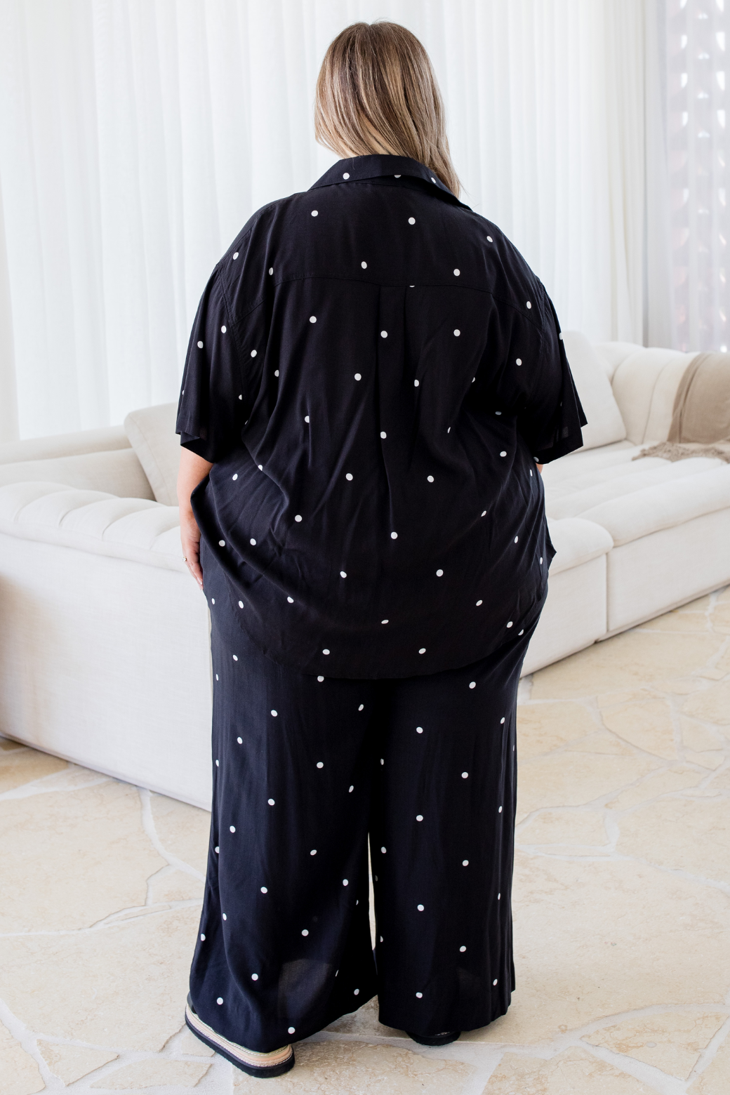 LaBrea Shirt Black White Mini Spot