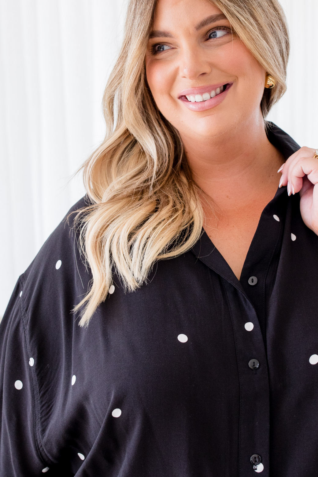 LaBrea Shirt Black White Mini Spot