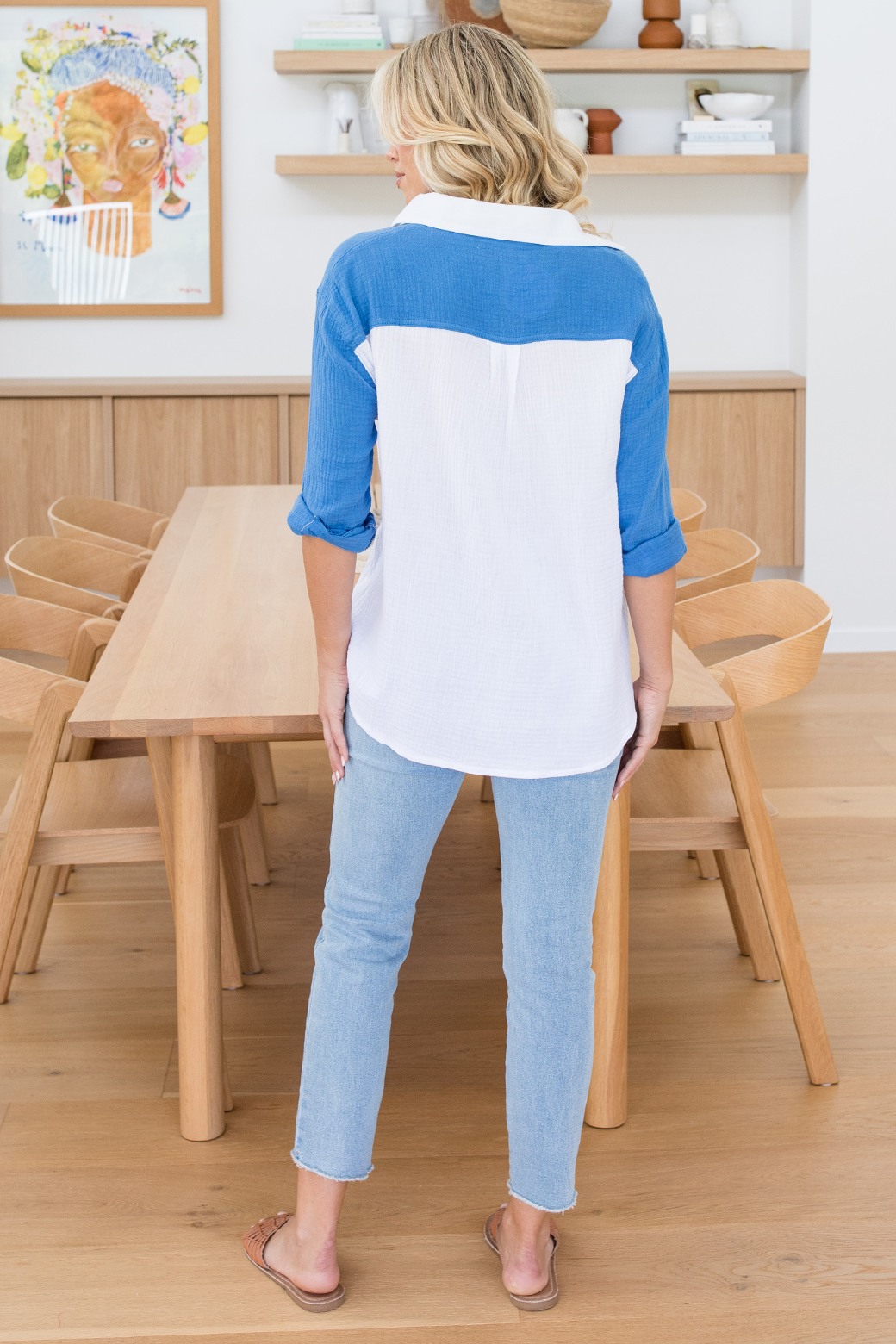 Final Sale | Lana Blouse Blue Multi