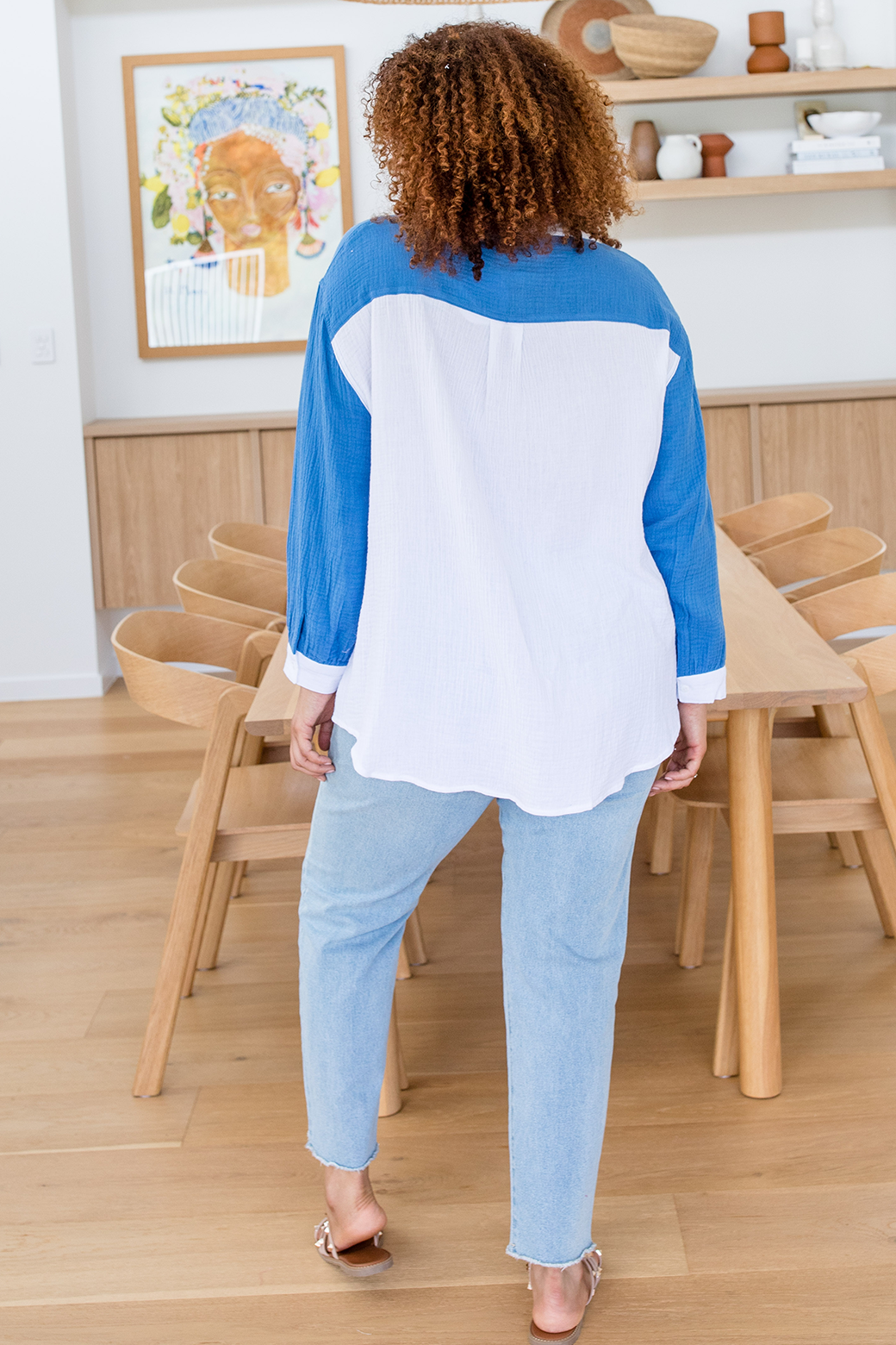 Final Sale | Lana Blouse Blue Multi