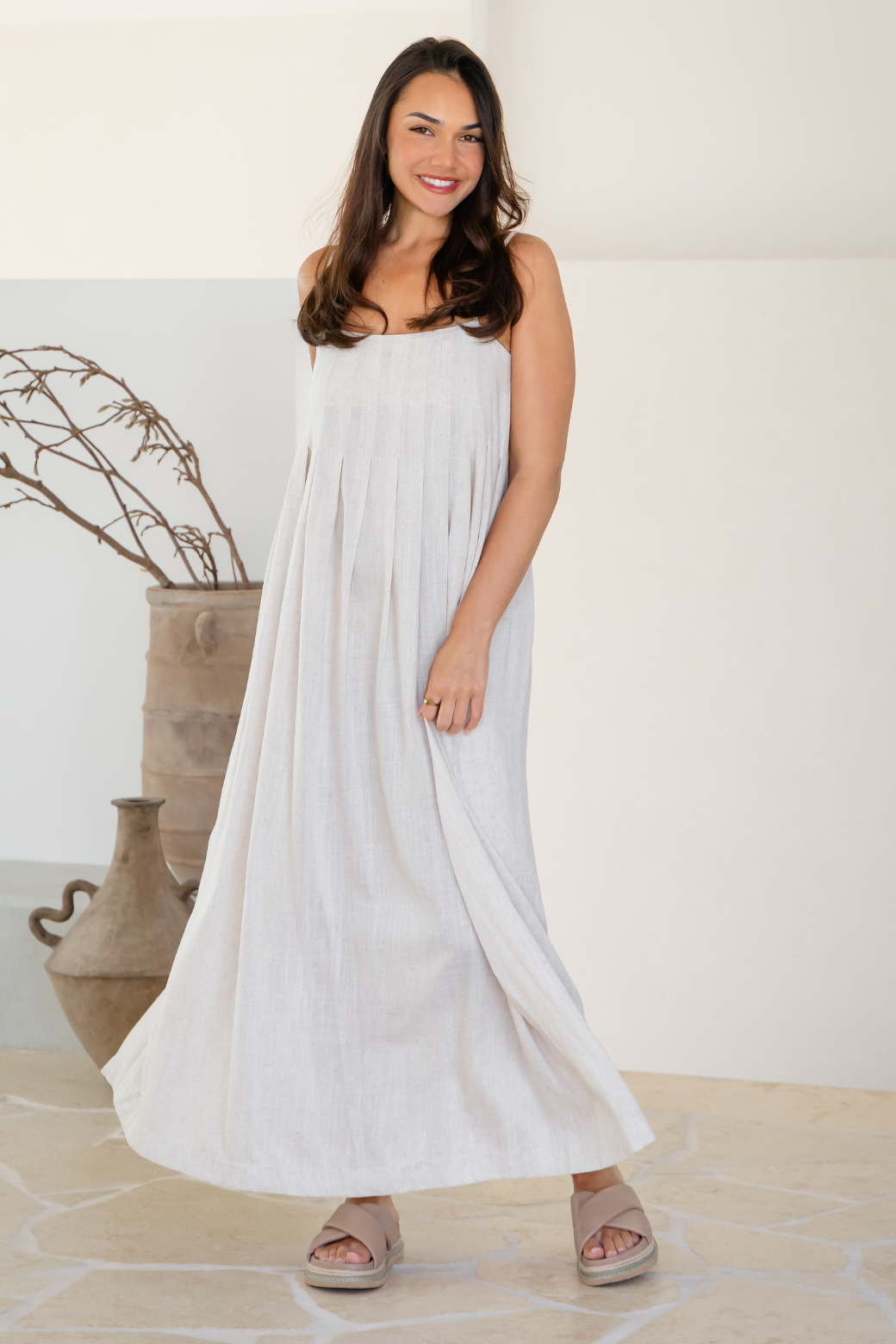 Lara Maxi Dress Beige