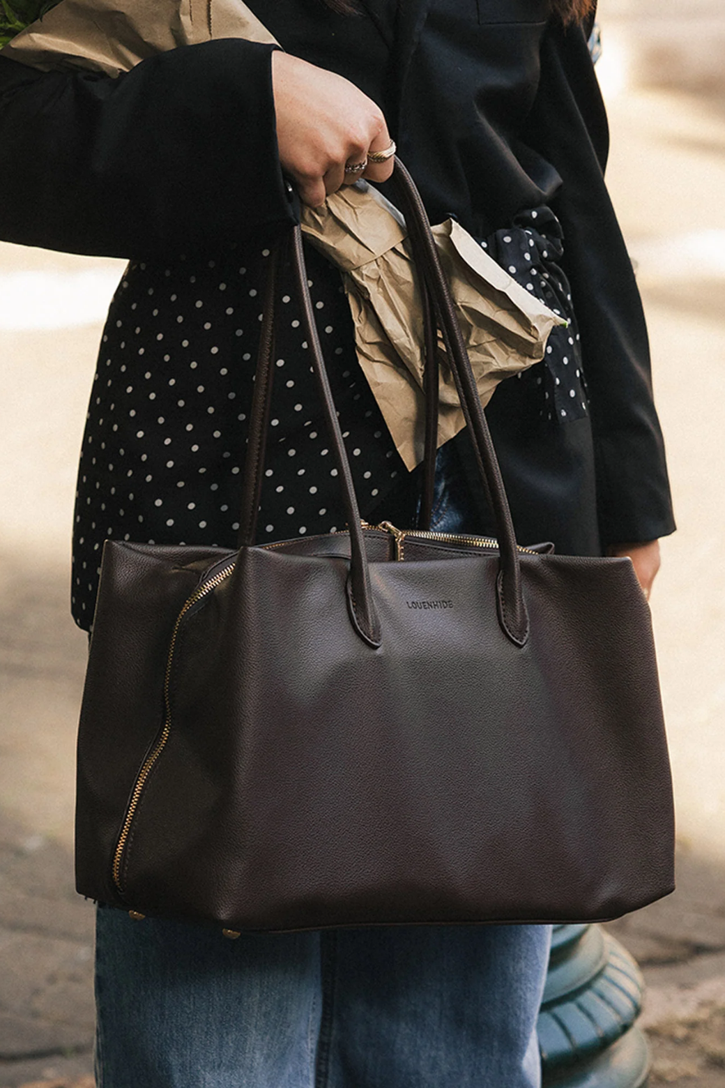 Louenhide Leon Tote Bag Chocolate