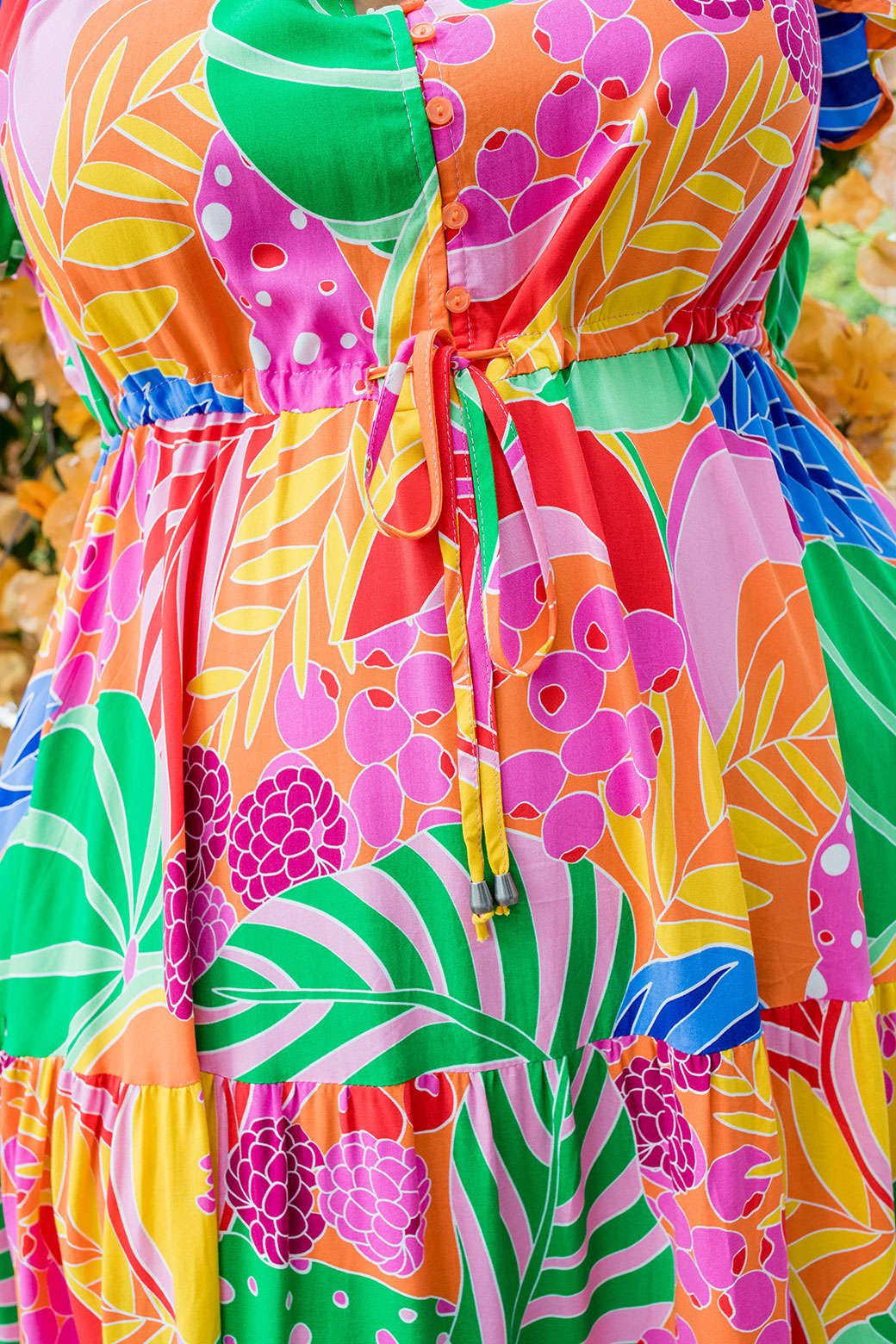 Lilah Midi Dress Birthday Print Multi