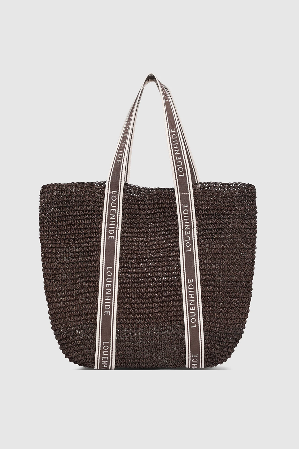 Louenhide Bali Beach Bag Chocolate Raffia