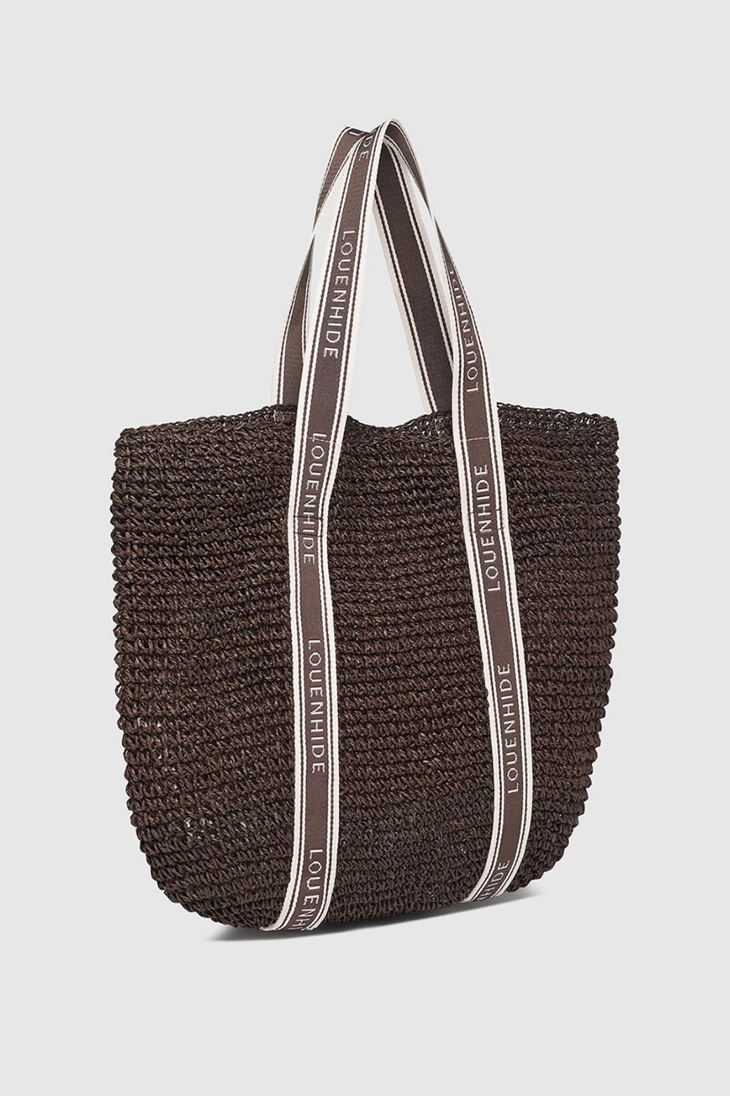 Louenhide Bali Beach Bag Chocolate Raffia