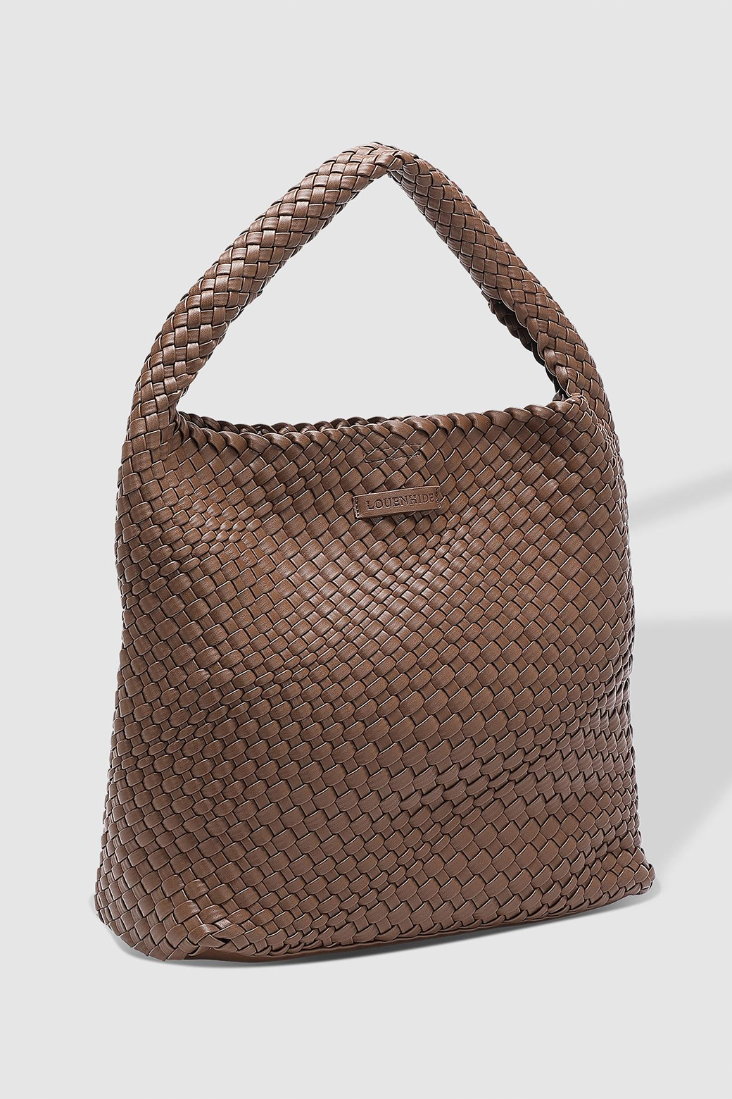 Louenhide Gabby Woven Shoulder Bag Chocolate