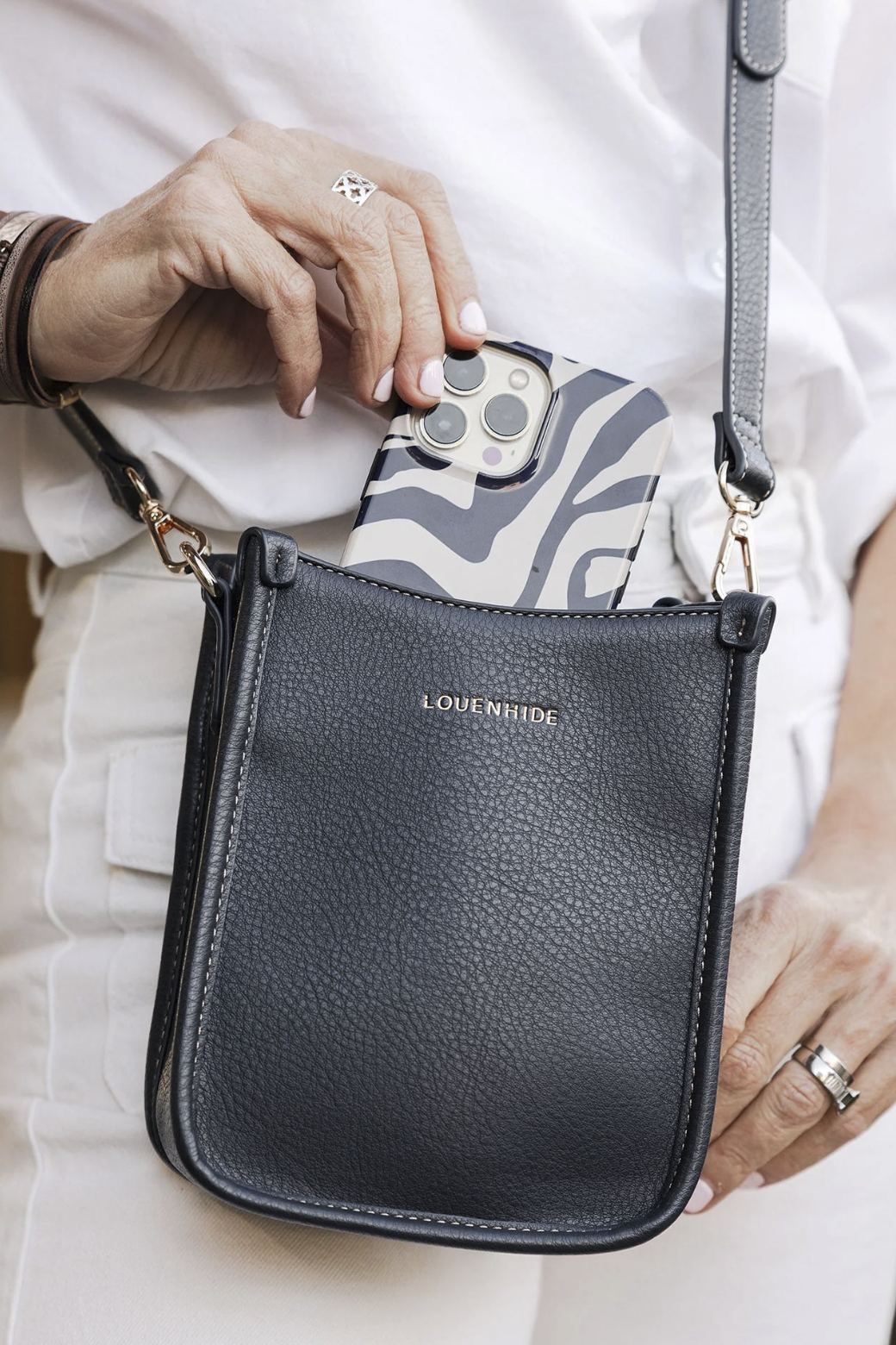 Louenhide Parker Phone Crossbody Bag Navy