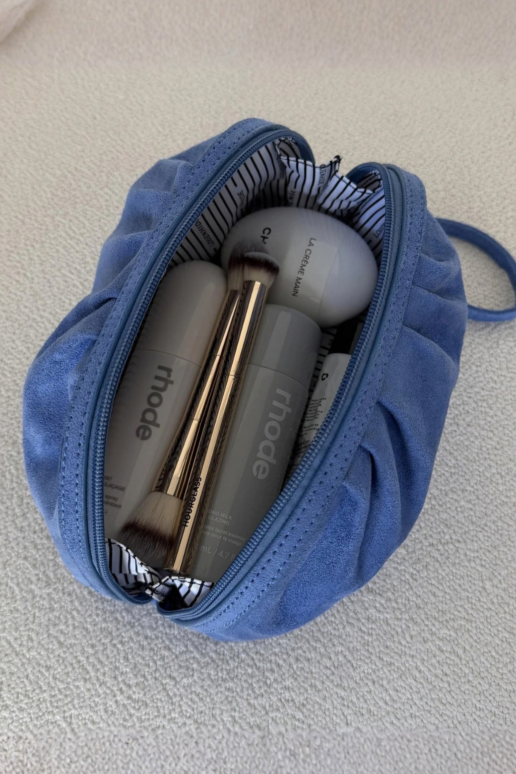 Louenhide Sarski Suedette Makeup Bag Persian Blue
