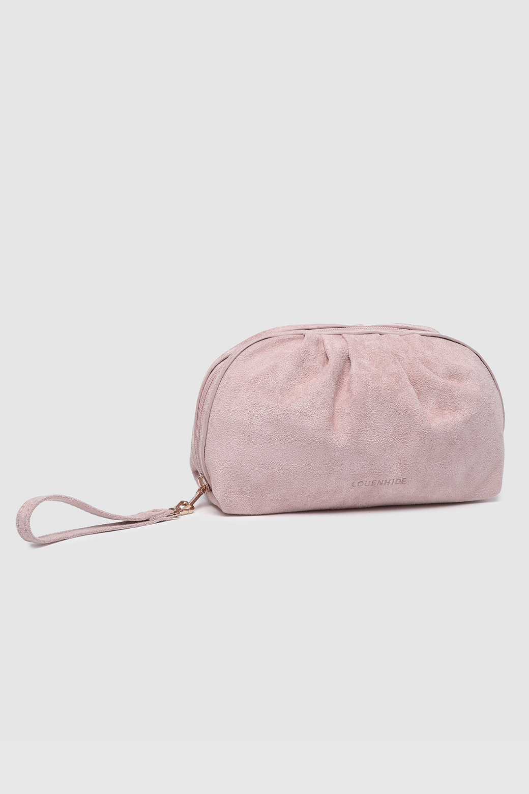 Louenhide Sarski Suedette Makeup Bag Pale Pink