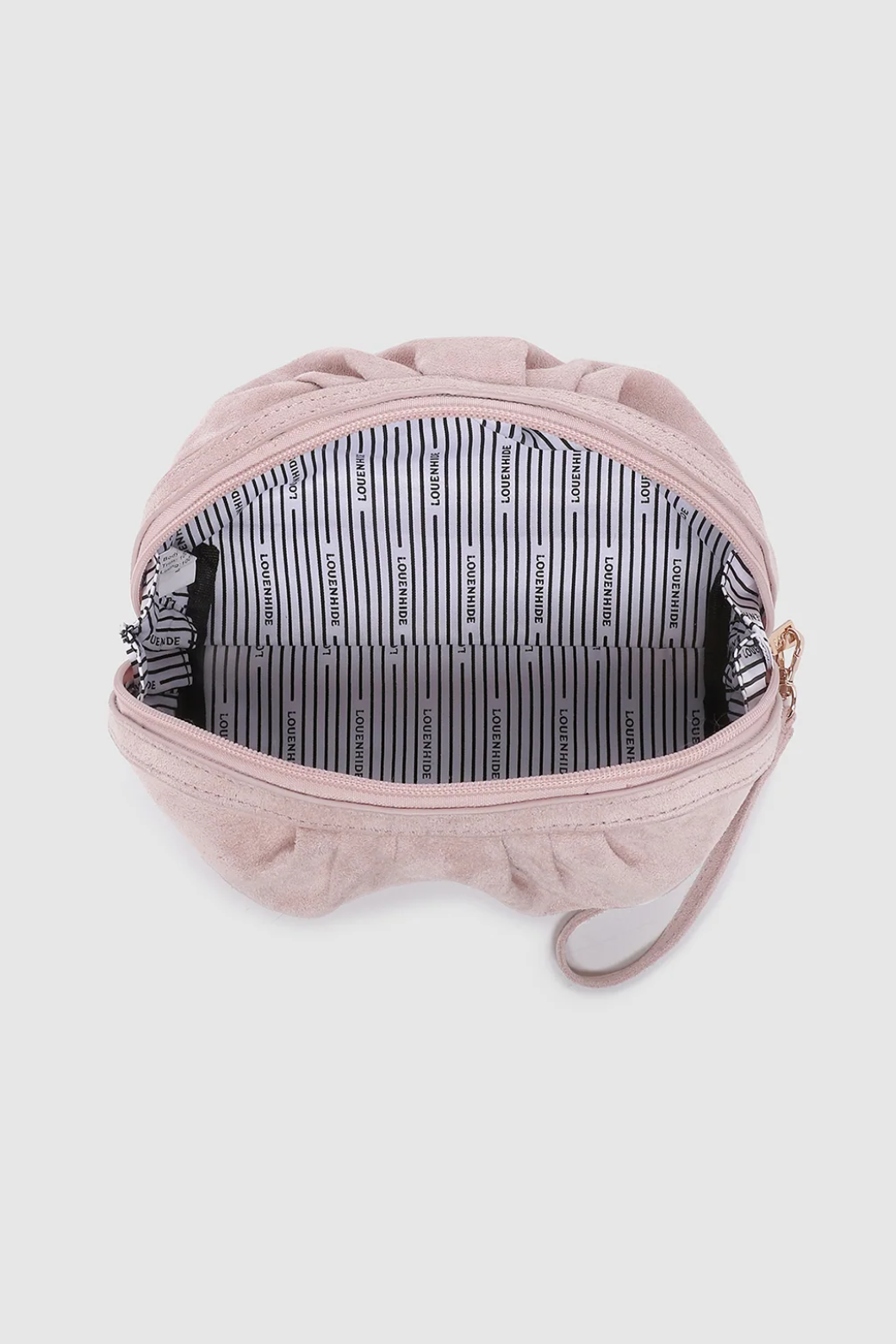 Louenhide Sarski Suedette Makeup Bag Pale Pink