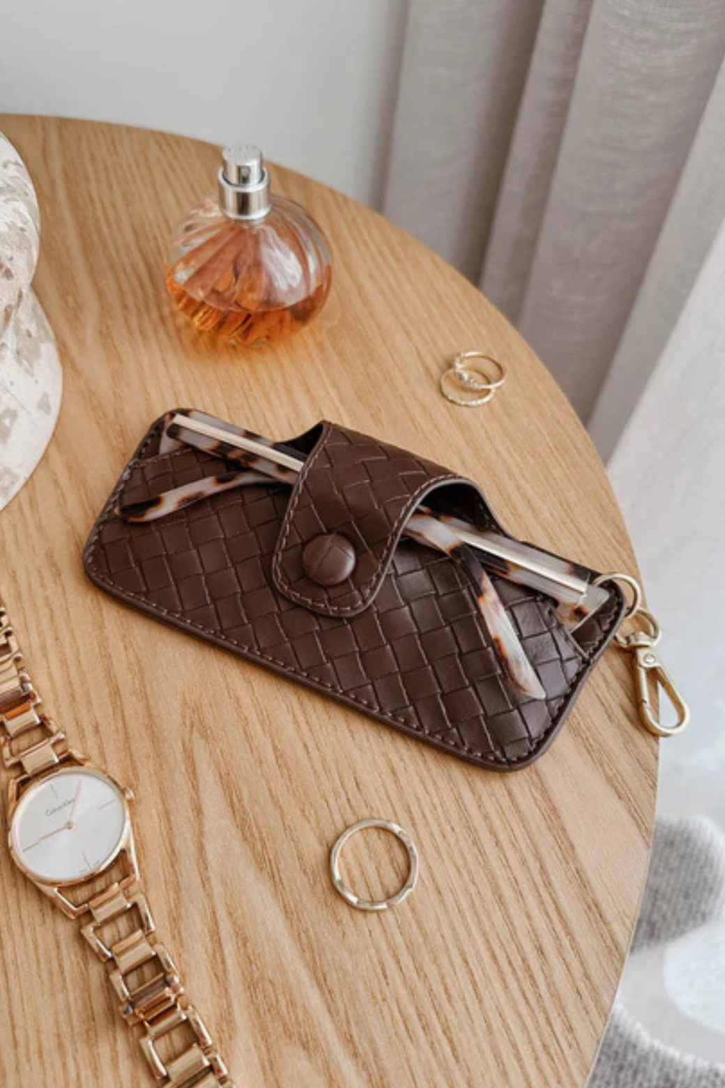 Louenhide Skittle Sunglass Case Woven Chocolate