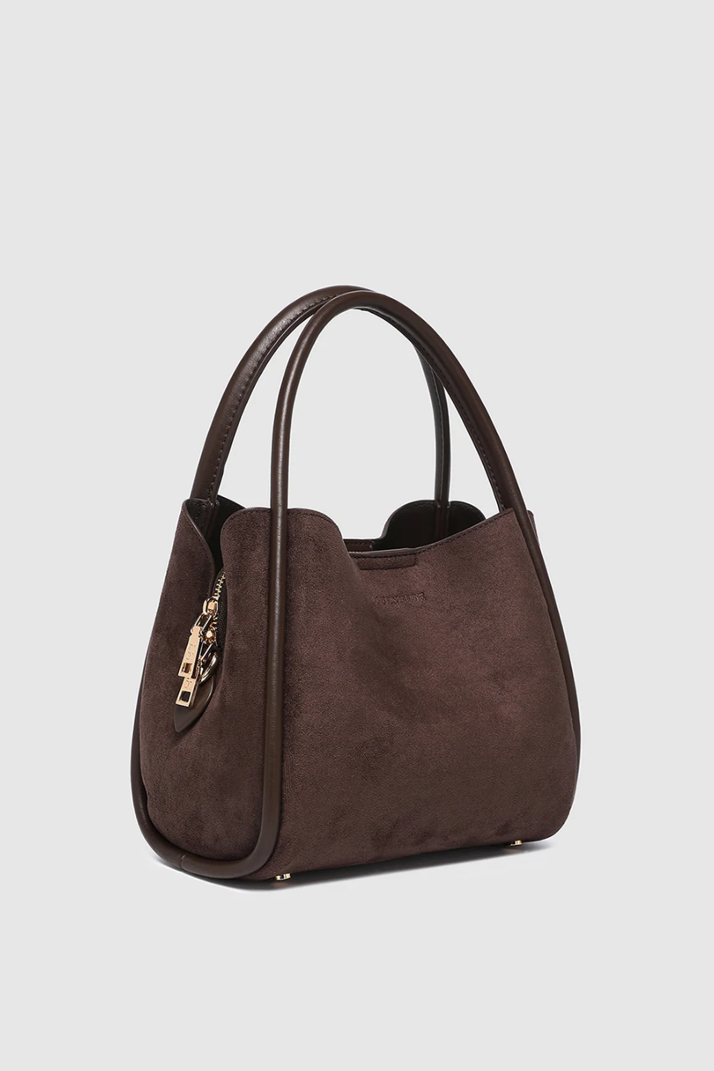 Louenhide Steffie Suedette Mini Tote Bag Chocolate