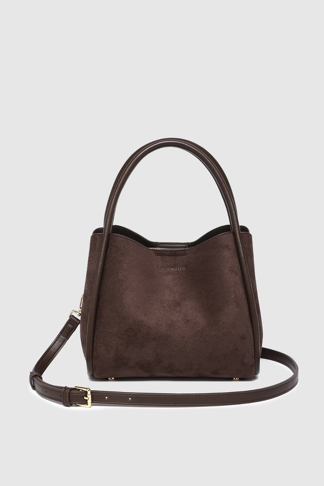 Louenhide Steffie Suedette Mini Tote Bag Chocolate