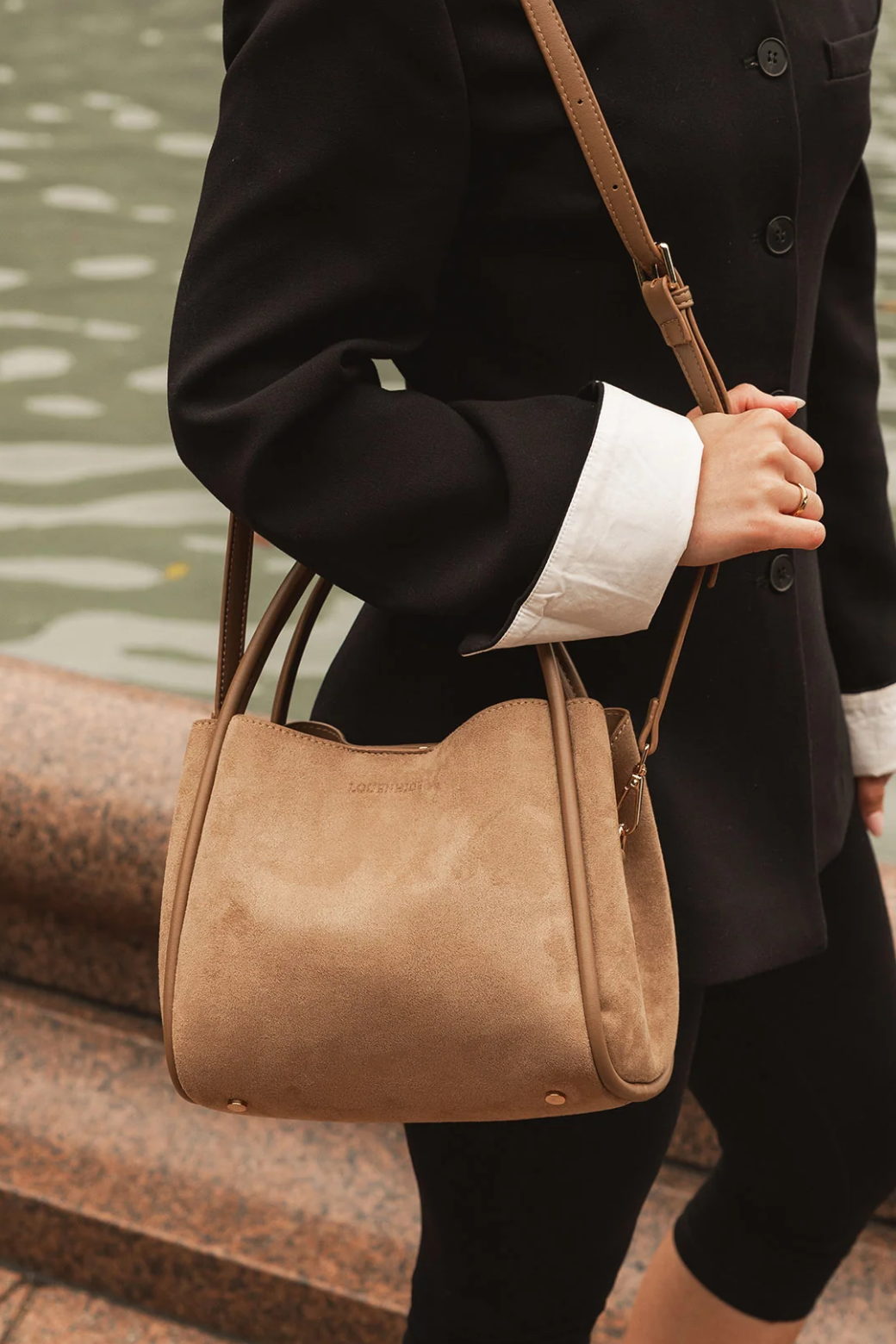 Louenhide Steffie Suedette Mini Tote Bag Honey