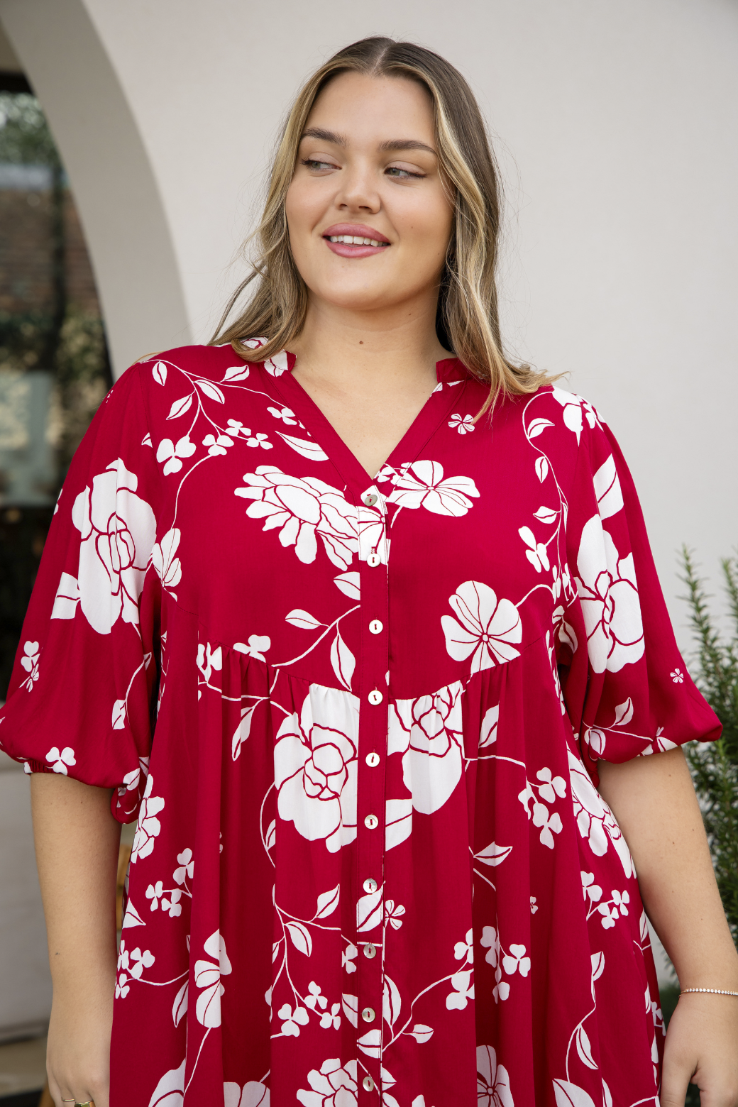 Louie Dress Miley Print Red