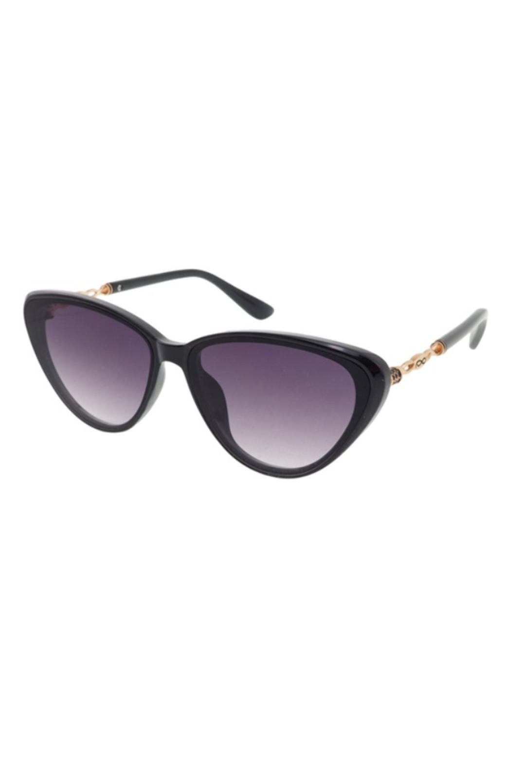 Louisa Cateye Sunglasses Black Smoke