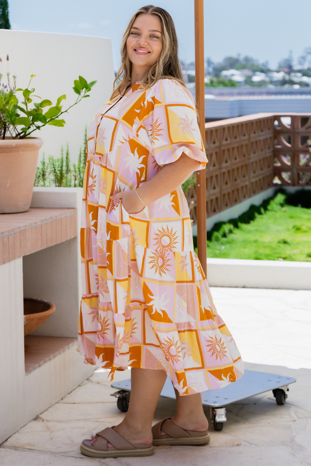 Louisa Midi Dress Celcius Print