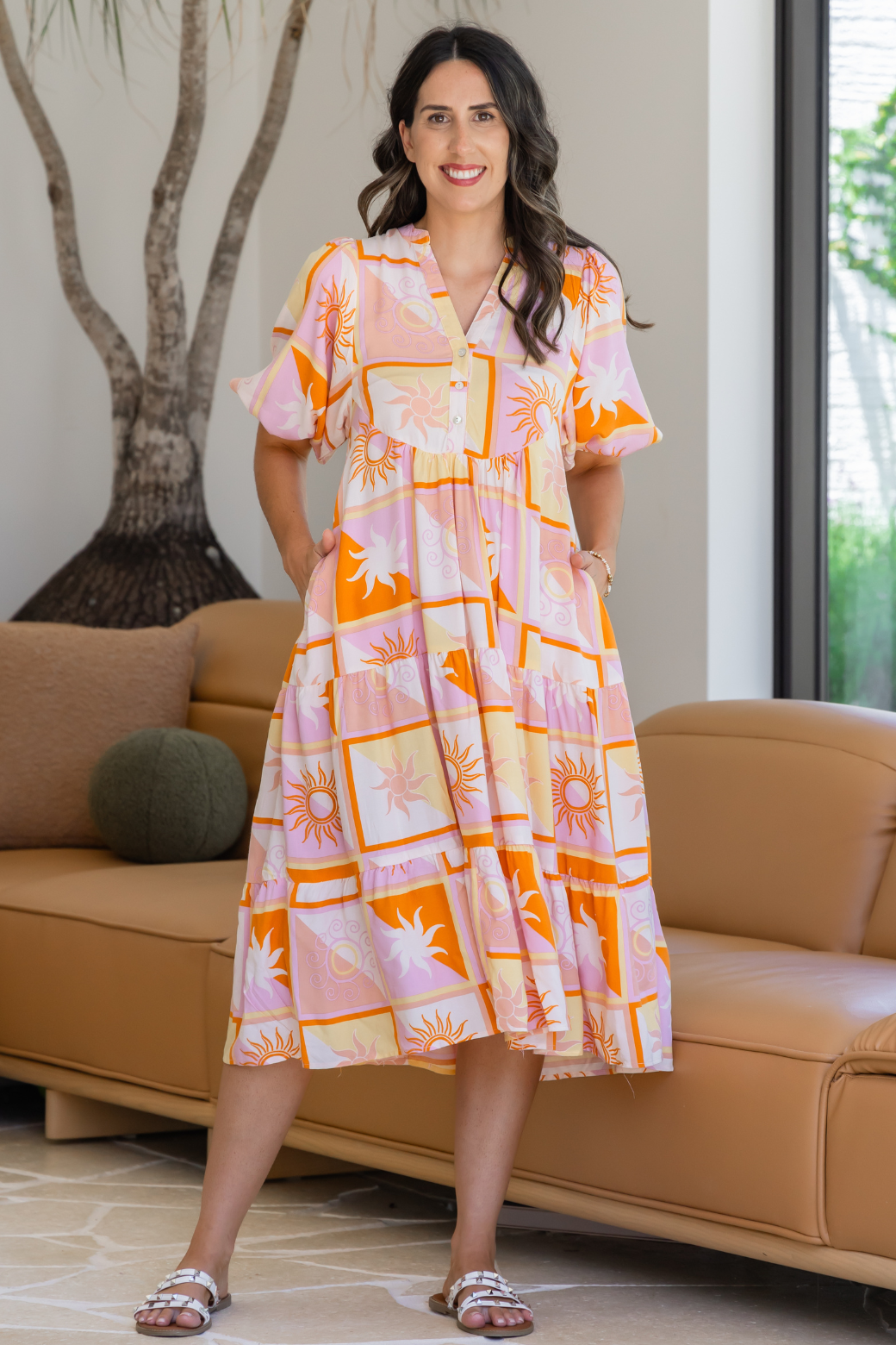 Louisa Midi Dress Celcius Print