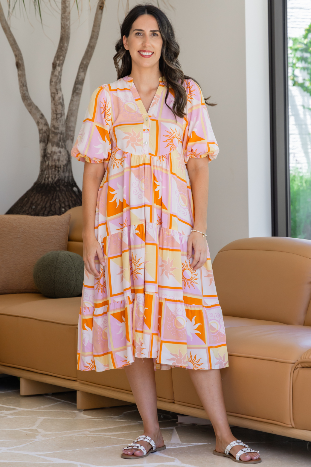 Louisa Midi Dress Celcius Print