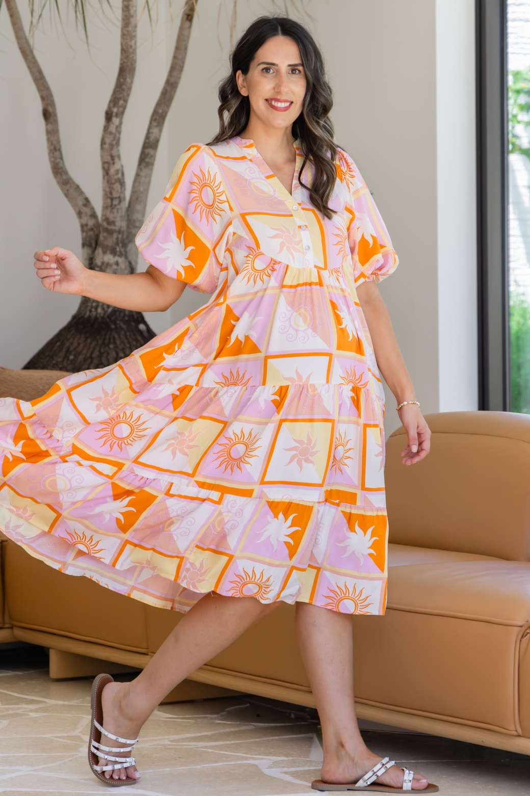 Louisa Midi Dress Celcius Print