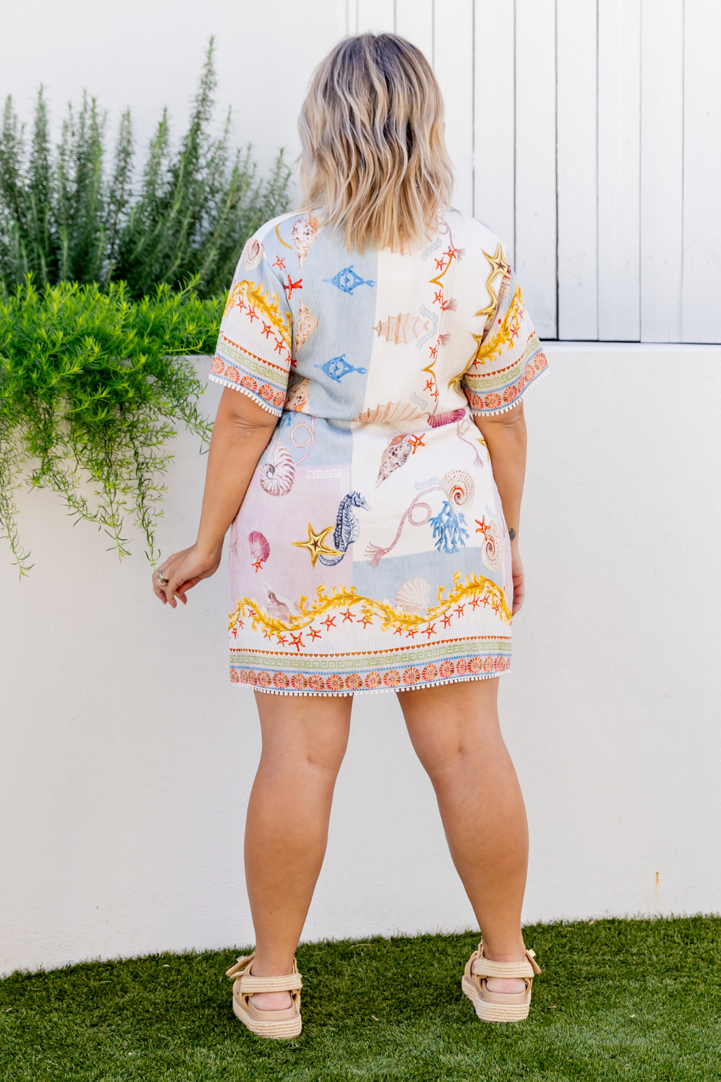 Lucca Shirt Dress Ocean Queen Print