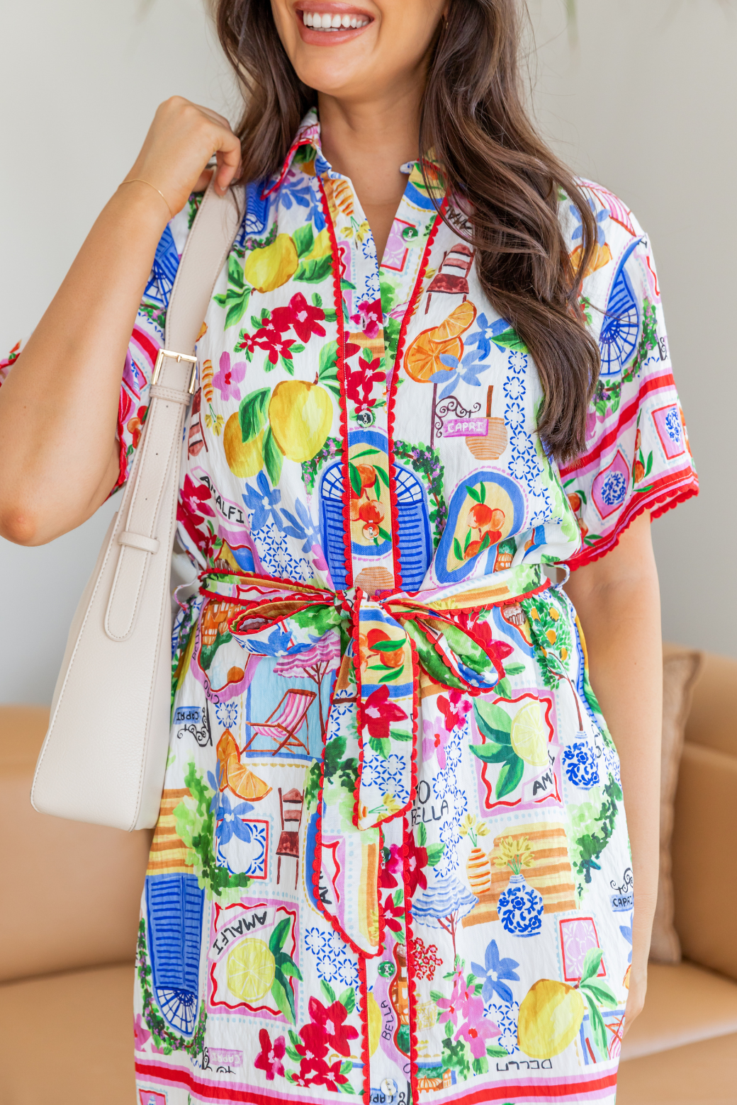 Lucca Shirt Mini Dress Ciao Bella Print