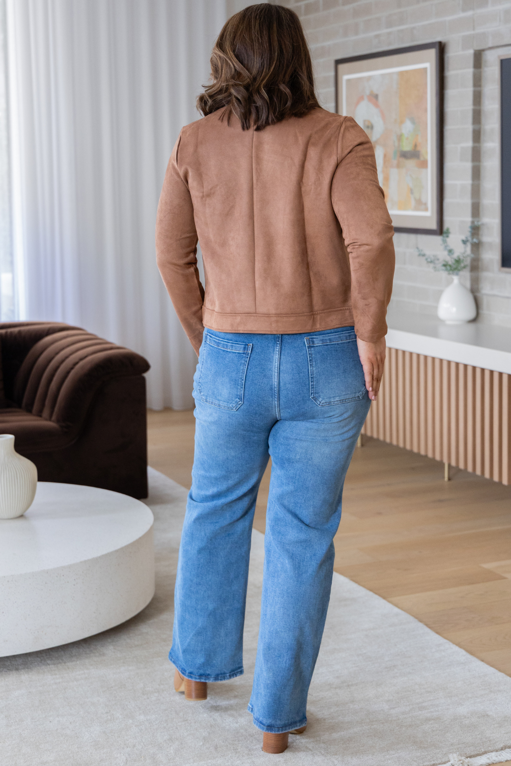 Lucy Stretch Straight Jeans Washed Blue