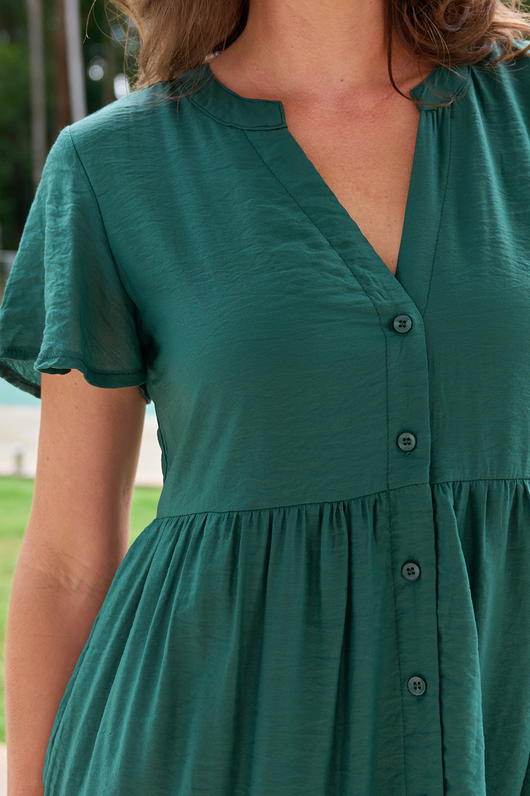 Maddie Dress Forest Green