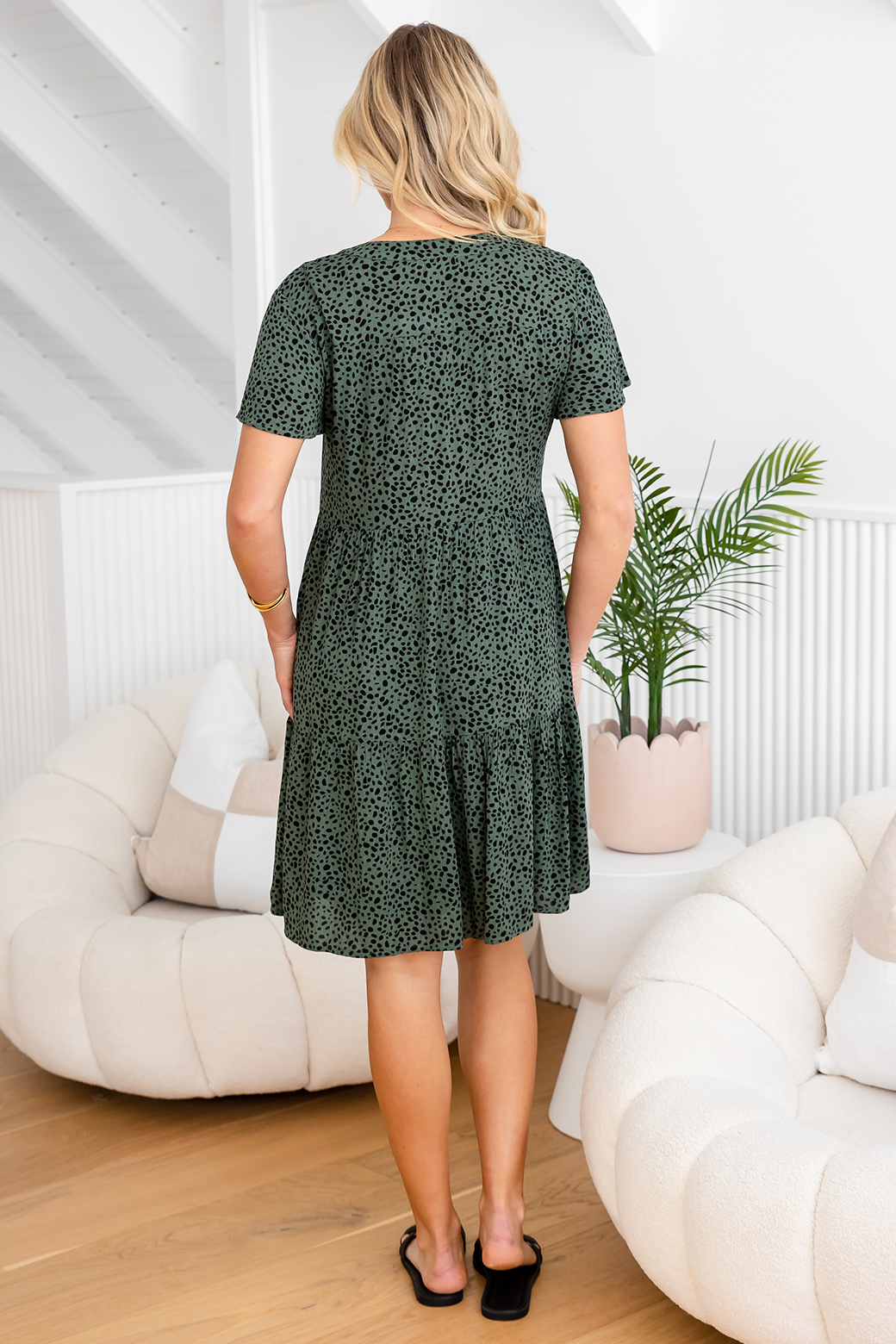 Final Sale | Maddie Dress Khaki Speckle