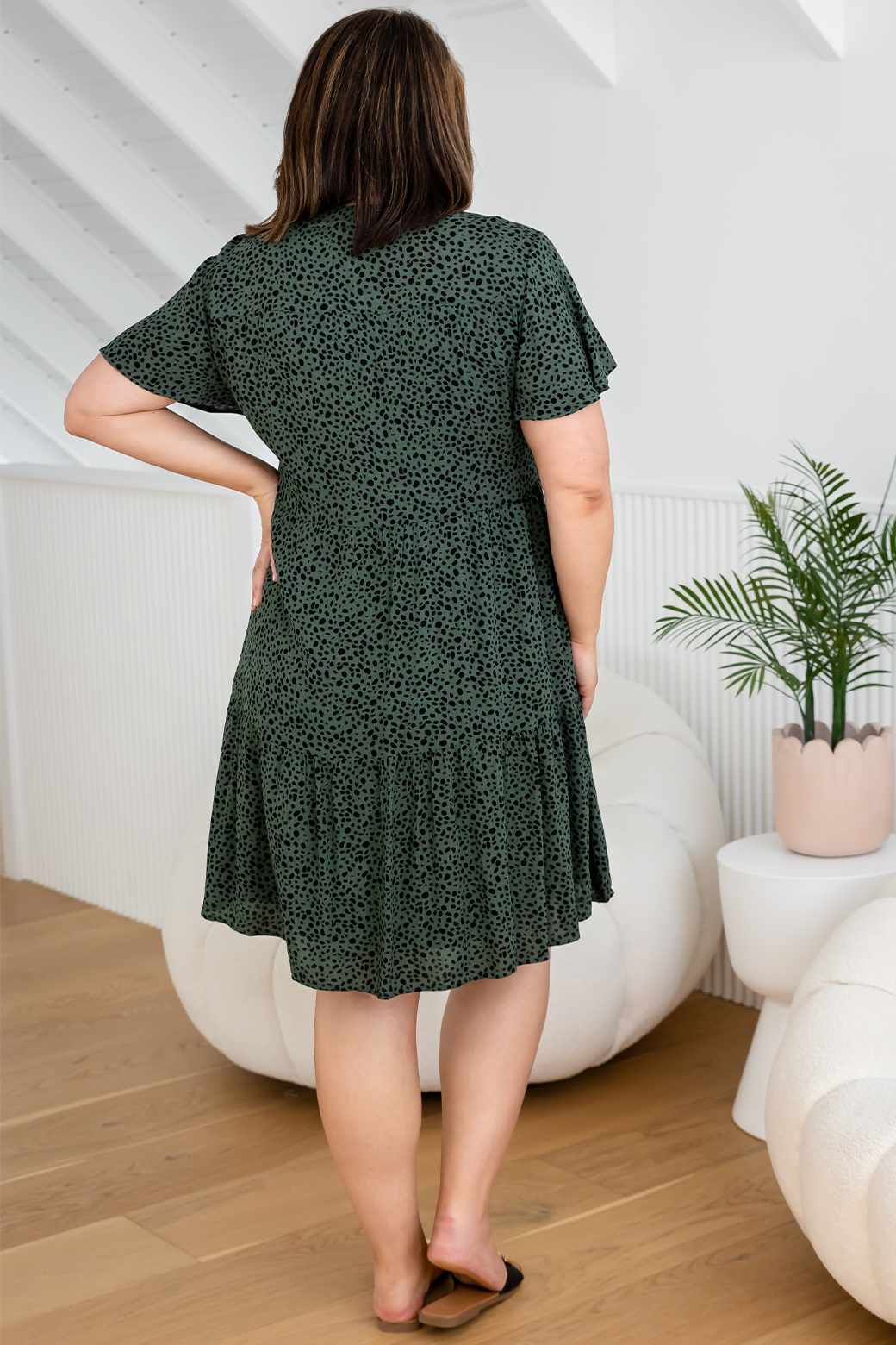 Final Sale | Maddie Dress Khaki Speckle
