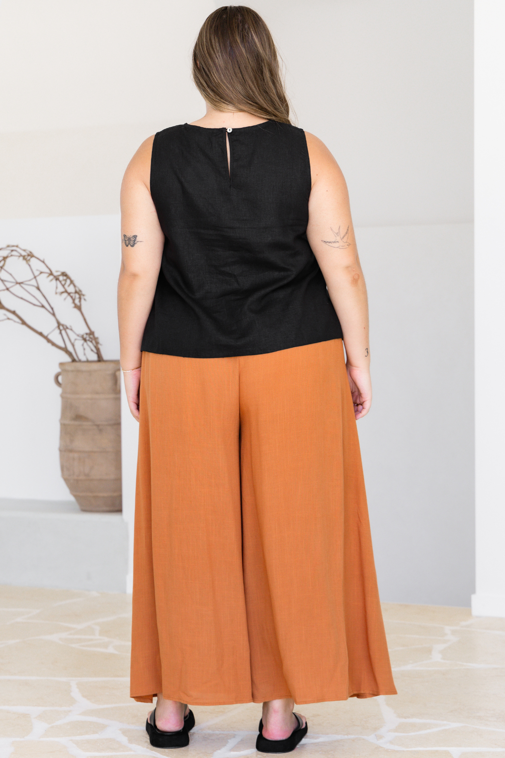 Maree Wide Leg Pant Rust