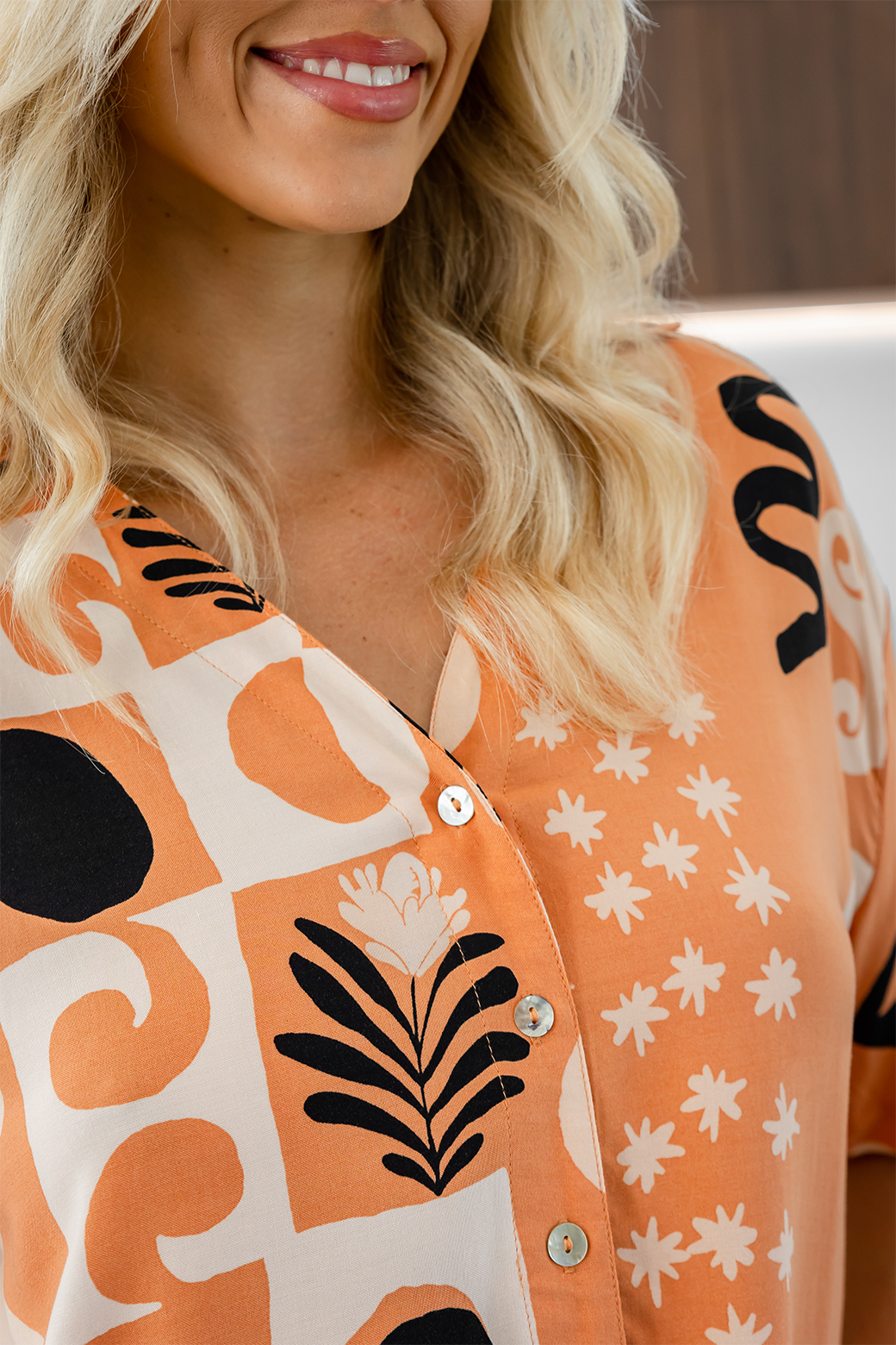 Final Sale | Maya Shirt Apollo Print Sand