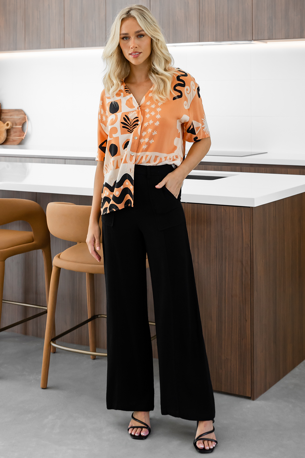 Final Sale | Maya Shirt Apollo Print Sand
