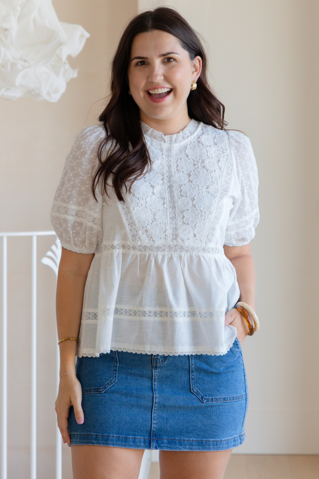 Meadow Cotton Lace Top