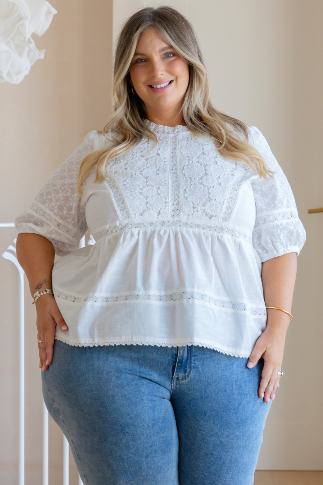 Meadow Cotton Lace Top