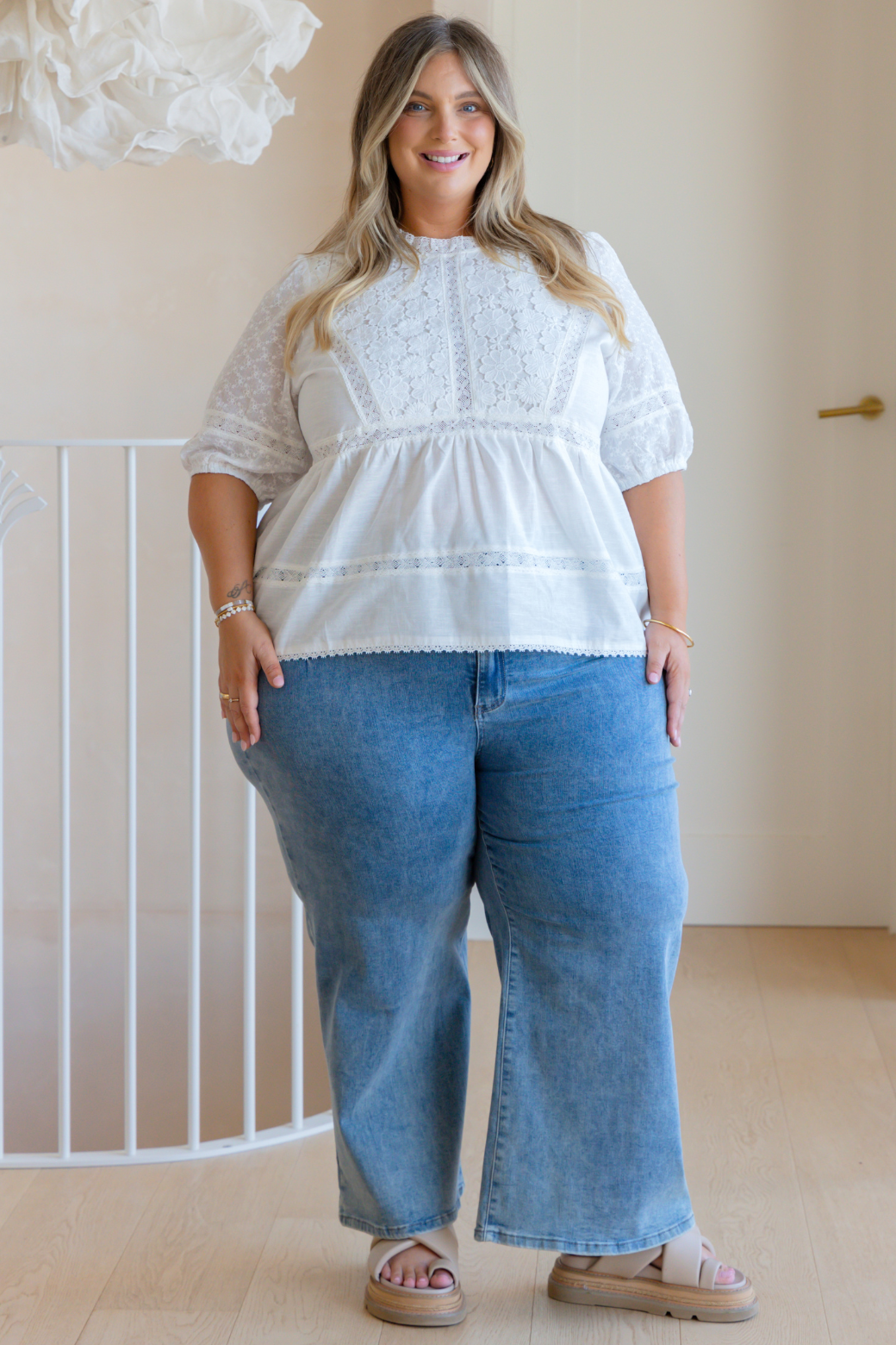 Meadow Cotton Lace Top