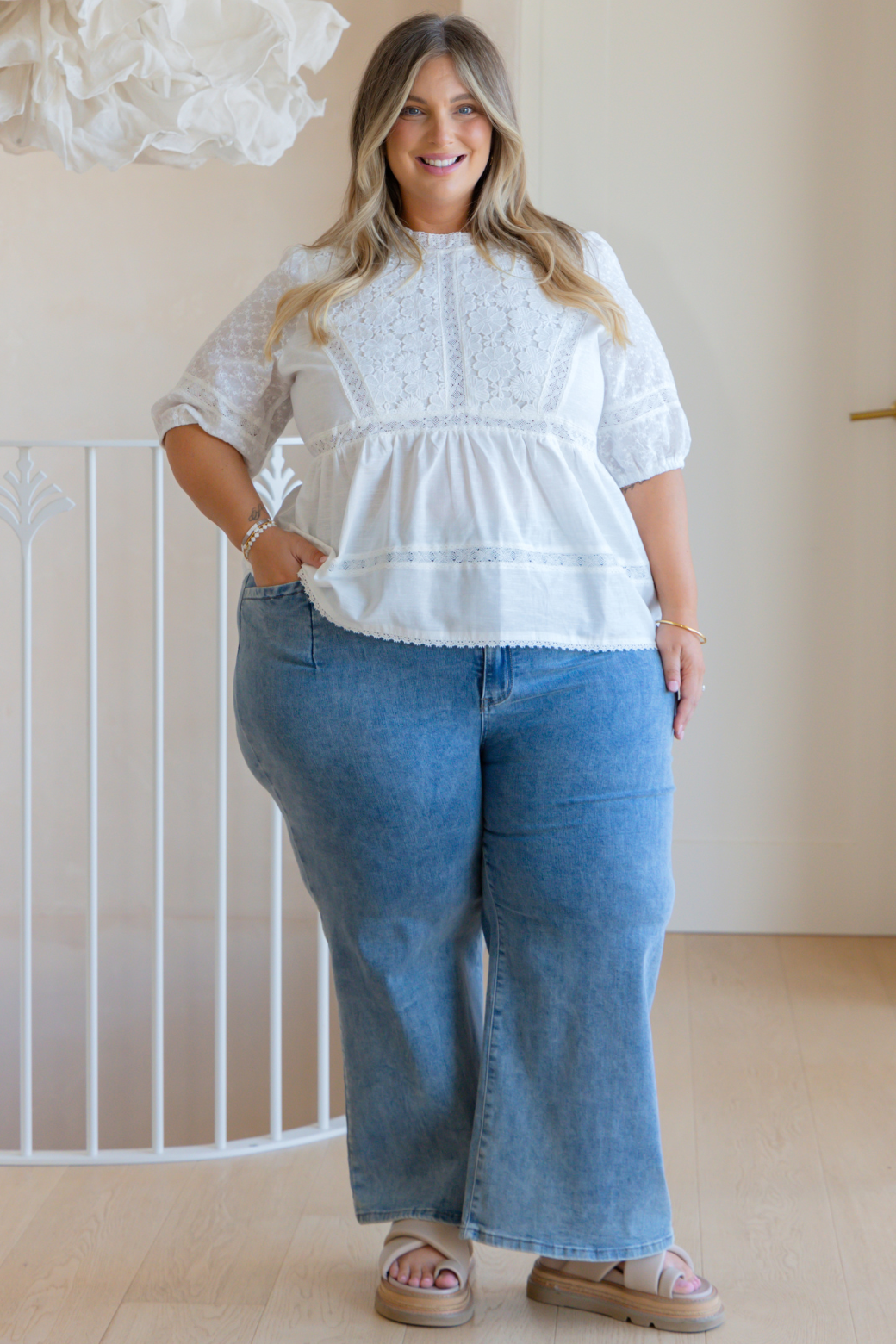 Meadow Cotton Lace Top